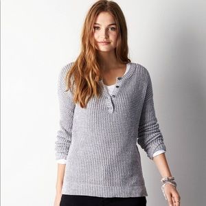 AE Grey Henley Sweater